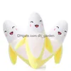 Dog Toys Chews Cat Cute Plush Banana Shape Squeak Sound Fruit Interactive Toy Creative Pet Supplies Drop Delivery Home Gard Dhgarden Dhzjy