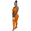 Women's Tracksuits Sexy Halter Crop Top And Pants 2 Piece Set Women Tracksuit Bottom Slit Long Club Outfit Spring Summer Clothes Lounge Wear