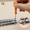 Plum Hexagonal Screwdriver Stainless Steel T6 T8 Screwdrivers With Hole Plastic Handle Screwdrivers Home Portable Tool BH6712 TYJ