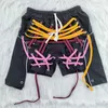Kvinnors shorts Sexig streetkläder med färgsträngar över hela midjan Rem knäbyxor Party Clubwear Women's Summer Clothing 2023