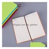 Bloc-notes Colorf Journal d'écriture Carnet de notes en cuir PU Journal de voyage Bureau d'enfants Étudiants Papeterie Cadeau d'anniversaire Drop Deli Dhgarden Dhgvu