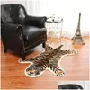 Halılar Tiger Baskılı Halı İnek Leopar Cowe Faux Cilt Deri Sıkıcı Antiskid Mat 94x100cm Hayvan Baskı Halı Damlası Ev GA DHYJZ