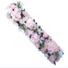 Fleurs décoratives 100x25CM fleur artificielle rangée route plomb boutique de mariage arc décoration hortensia mur peut se plier