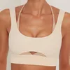 Kvinnors tankar salspor dubbla lager solida kvinnor bh topp fitness elastisk andningsbar bröstförbättring fritid sexiga sportunderkläder