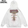 Erkek Hoodies Sweatshirts Hip Hop Erkekler Sweatshirt Hoodie Street Giyim İsa Mektup Baskı Yıkanmış Kazak Sonbahar Harajuku Pamuklu Kapüşonlu Sweatshirt Siyah 230111