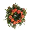 Decorative Flowers Fall Pumpkin Peony Wreaths Front Door Faux Big Outdoor Christmas Wreath Window Set Of 6