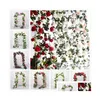 Decorative Flowers Wreaths 2.2M Artificial Flower Vine Fake Silk Rose Ivy For Wedding Decoration Vines Hanging Garland Home Decor Dhnfz