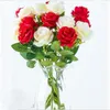 Dekorativa blommor 4st Single Rose Artificial Decoration Home Bride Hand Hold Fake Wedding Decor 51cm