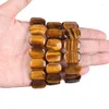 Charm-Armbänder für Männer und Frauen, Naturstein, Tigeraugen, elastisches Seil, Armreifen, handgefertigter Schmuck, Energie