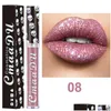 Глянцевая глянцевая капля Cmaadu Diamond Shining Gipgloss Halloween вечеринка Женщины косметика Gliter Metallic Profession