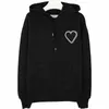 Men hoodies and women autumn and winter love three-dimensional peach heart embroidery hooded sweater