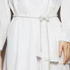 Ремни 2023 роскошная модная жемчужная цепочка Женщины Женщины Тонкие талия белые цвета доступны дизайнерские пояс