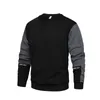 Herrtröjor tröjor hoodie mens tröjor plus storlek mode lapptäcke tröja manliga sportkläder pullovers hip hop streetwear runda nackbanor 230111