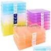 Storage Boxes Bins Plastic 15 Grids Compartment Adjustable Jewelry Box Necklace Earing Transparent Case Holder Organizer D Dhgarden Dhpvq