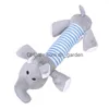 Jouets pour chiens à mâcher mignon chat en peluche grincement sonore drôle polaire durabilité jouet à mâcher adapté à tous les animaux de compagnie éléphant cochon nouveau Drop Del Dhgarden Dhoi8