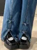 Jeans femininos y2k mulheres vintage streetwear coreano ladrinho heterossexual calça cargo de cintura alta calça jeans larga fada grunge alt roupas 230110