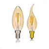 Retro Filament LED -glödlampa Edison E14 C35 Ampoule vintage glödande ljus heminredning