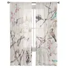 Curtain Chinese Style Flower Brid Sheer For Bedroom Tulle Voile Kitchen Living Room Decor Window Treatment