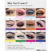 Eyeliner 12 stcs handaiyan matte ogen make -up oogpotlood waterdichte voering giet yeux wit blauw oog vloeistof voor feestmat oogschaduw druppel dhv1y