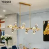 Kronleuchter Moderne Kristall-Kronleuchter für Esszimmer Design Gold Kücheninsel Hängelampe Luxus Wohnzimmer Led Lustre Home Decor Licht