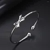 Bracciale 5 pz / lotto placcato argento donna carina braccialetti romantici con fiocco per braccialetti da donna moda festa nuziale gioielli vacanza polsino