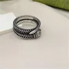 Дизайнерские кольца Взаимодействие для женщин повседневное хип -хоп кольцо кольца змея мода мода 925 Серебряные украшения роскошные украшения 3 стиля с коробкой 2023