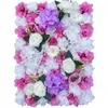 Dekorativa blommor Silk Rose Flower Wall Panels Diy Wedding Decoration Artificial Decor Birthday Party Bakgrund Bakgrund
