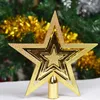 Christmas Decorations Tree Top Decoration Light Led Copper Wire Starlight String Wrought Iron Flashing Star