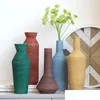 Vaser modern keramisk vas morandi mticolored minimalistiska bordsdekorationer vardagsrum nordisk scpture konst blomma pott hem dekor dr dh6qs