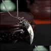 Pendant Necklaces Fashion Wolf Tooth Necklace For Men Long Chain Vintage Jewelry Gift C3 Drop Delivery Pendants Dhhni