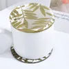 Planta Impressão Rodada Cup Mat Acrílico Calor Bebida Caneca Coaster Restaurante Café Antiderrapante Cups Mat Household Dining Table Decor BH6560 TYJ