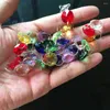 Żyrandol kryształ 5pcs 7 kolorowe koraliki Suncatcher czyste kryształy pryzmaty wisiorki do dekoracji akcesoriów żyrandoli