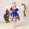 Robes de fille bonne année robe de Noël mababy pour filles pour enfants enfant enfant rouge plaid arc de Noël costumes princesse