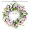 Fleurs décoratives Simulation Pivoine Hortensia Guirlandes Guirlande De Porte Ornements Suspendus Pendentif Coloré Fenêtre D'affichage De Mariage Pographie Prop