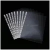 Filing Supplies A4 Transparent Plastic Punched Pockets Folders Thin 11Holes Loose Leaf File Storage Documents 100Pcs/Lot Dro Dhgarden Dhkjt