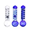 Freezable mini glycerin coil hand pipe sundries tobacco small smoking spoon pocket cool handpipes