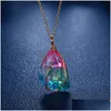 Pendentif Colliers Bijoux De Mode Pierre Naturelle Enroulement Cristal Mticolor Chaîne Collier Livraison Directe Pendentifs Dhzoo