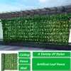 Decorative Flowers Artificial Plant Fence Simulated Leaf Net Balcony Home Garden Outdoor El Green Wall Decoration 50X100cm