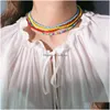 Beaded Halsband Bohemian Fashion Jewelry Halsband Kvinnor pärlor Choker Drop Leveranshängen Dhyay