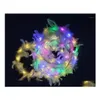 Décoration De Fête Led Blanc Plume Tête Guirlande Bandeau Couronne Dames Filles Ange Poule Nuit Déguisement Lueur Bandeau Batterie Chute Dhcsz