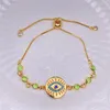 Link Bracelets 2023 Trendy Turkish Eye Jewellery Bohemian Friendship Boho Rhinestone Evil Charm Bracelet For Women Jewelry219i