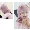 Casquettes Chapeaux Bébé Chapeau Filles et Garçons Hiver Chaud Pompon Chapeau Velours Doublure Casquettes Oreilles Mignonnes Chapeaux pour Enfants Bonnet Chapeau Écharpe Enfants Coupe-Vent Cap 230111