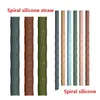 Drinking Straws Colorf Spiral Sile Sts For Cups Food Grade 22Cm Straight Bar Home Drop Delivery Garden Kitchen Dining Barware Dhrf2