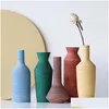 Vazen Moderne keramische vaas Morandi Mticolored Minimalistische tafel Decoraties Woonkamer Nordic Scpture Art Flower Pot Home Decor Dr Dh6qs