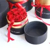 Dekorativa blommor bevarade rosor med Box Eternal Handmad Real in For Valentine's Day Mors romantiska gåvor