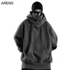 Men's Hoodies Sweatshirts Spring autumn High collar hoodie loose comfortable Men's clothes Harajuku Hiphop streetwear Fleece hooded oversize Sweatshirt 230111