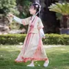 Robes pour filles, Costume Han pour filles, ensemble de trois pièces anciennes de Style chinois, spectacle Tang d'écolier