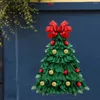 Décorations de noël porte suspendu vert lin arbre de noël pendentif guirlandes joyeux décor pour la maison bonne année 2023