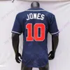 Maillots de Baseball PERSONNALISÉS Chipper Jones Jersey 1995 WS Blanc Gris Vintage 2018 Hall Of Fame Retirement Patch Crème Marine Rouge Pull Taille S-3X