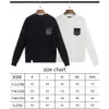 디자이너 독특한 스웨터 클래식 포켓 장식 스웨트 셔츠 남성용 후드 흑백